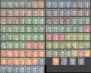 Germany Sc# 1028-1044 (Assorted) Used lot/116 1970-1973 Pres. Gustav Heinemann