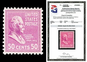 Scott 831 1938 50c Presidential Issue Mint Graded Superb 98 NH with PSE CERT!