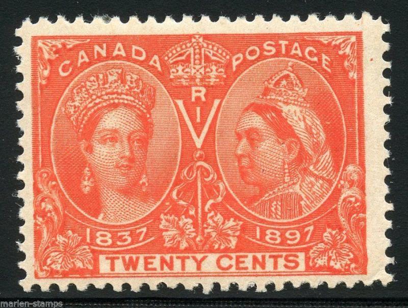 CANADA JUBILEE SC#59 20c F/VF CENTERING BRILLIANT EXCEPTIONAL COLOR MINT LH OG