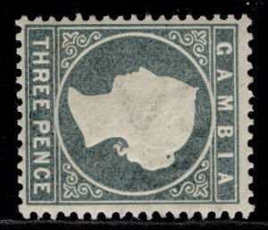 GAMBIA QV SG29, 3d grey, LH MINT. Cat £14.