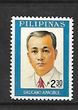 PHILIPPINES ,1318,  MNH, GALICANO APACIBLE