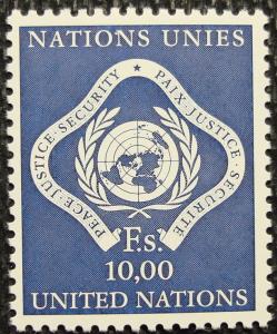 UN Geneva #14 MNH Single Peace/Justice/Security SCV$5.75 L10