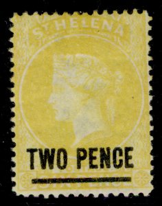 ST. HELENA QV SG28, 2d yellow (TYPE B), M MINT. Cat £150. PERF 14 TYPE B