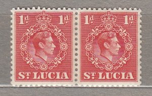 St. Lucia Definitive 1d Pair MNH(**) #HS787
