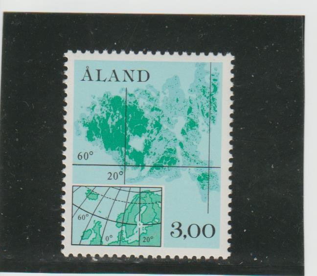 Aland  Scott#  17  MNH  (1984 Map of Scandinavia)