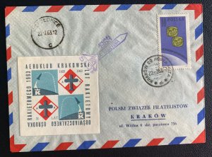 1963 Krakow Poland First Day Cover FDC 5 Lot Special Rocket Flight