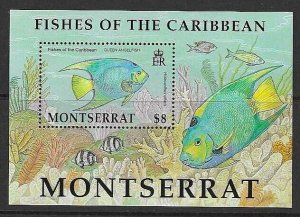 MONTSERRAT SGMS1222 2002 FISHES OF THE CARIBBEAN  MNH 