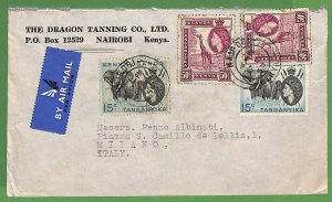 26904 - KENYA  KUT - Postal History - AIRMAIL COVER  to ITALY 1958 Fauna GIRAFFE