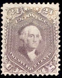 CERTIFIED US Stamp #70A Brown Lilac MINT NO GUM SCV $1250. Ridiculous stamp!