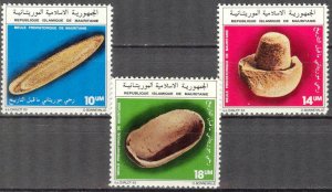 Mauritania 1983 Museums Prehistoric Mortars Set of 3 MNH