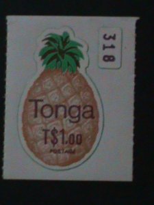 ​TONGA-RARE LOVELY BEAUTIFUL PINEAPPLE SHAPE CUT STAMP-MINT VF- KEY STAMP