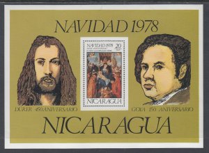 Nicaragua C953 Christmas Souvenir Sheet MNH VF