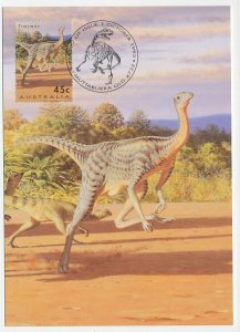 Maximum card Australia 1993 Timimus dinosaur