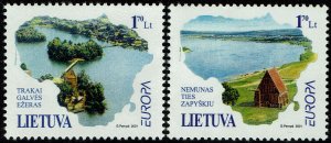 Lithuania #691-692  MNH - Europa Water Conservation (2001)