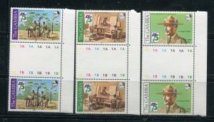 Gambia 440 - 442 Scouting Year Gutter Pair Stamp Set MNH 1982