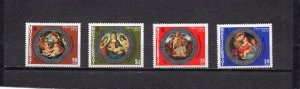 MONTSERRAT 1972 CHRISTMAS PAINTINGS SET OF 4 STAMPS MNH