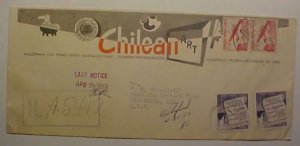 CHILE PICTORIAL ALL OVER FRONT OF COVER AD 1959 REGISTERED