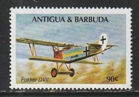 1985 Antigua - Sc 856 - MH VF - 1 single - Fokker DVII