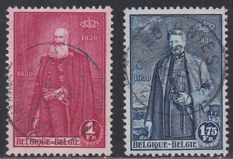 Belgium # 219-220, King Leopold I & II, Used, 1/3 Cat