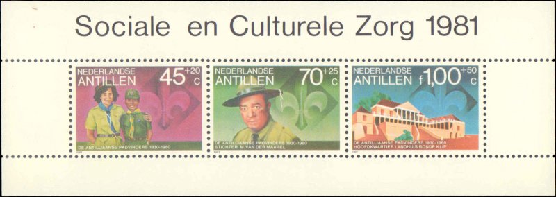 Netherlands Antilles #B191a, Complete Set, 1981, Scouts, Never Hinged