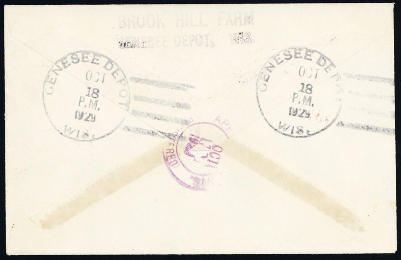 Key Fancy Cancel Cover Genesee, WIS - 7 Bold Strikes - Stuart Katz