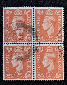 Great Britain #261 Used Block of 4 CDS London Nov 12, 1948