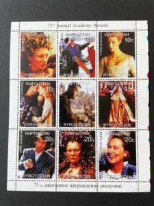 (SD) KYRGYZSTAN 1999 : FAMOUS HOLLYWOOD ACTORS ACTRICES - MNH SHEET OF 9