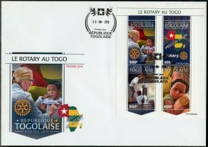 TOGO  2019  ROTARY IN TOGO SHEET FIRST DAY COVER