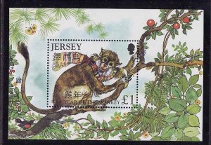 Jersey-Sc#1105-unused NH sheet-Animals-Chinese New Year of the Monkey-2004-