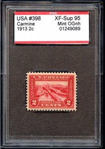 US SCOTT #398 MINT-XF-SUPERB-OG-NH GRADED 95 PSE SLAB SMQ $200 (7/24/24 GP)