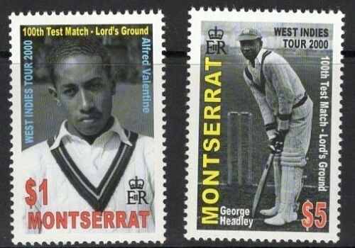 MONTSERRAT SG1153/4 2000 WEST INDIES CRICKET TOUR MNH 