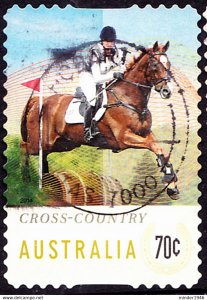 AUSTRALIA 2014 70c Multicoloured, Equestrian Events-Cross Country FU