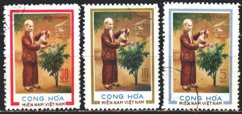 Vietnam. 1975. 52-54. Ho Chi Minh, communist, Vietnamese politician. USED.