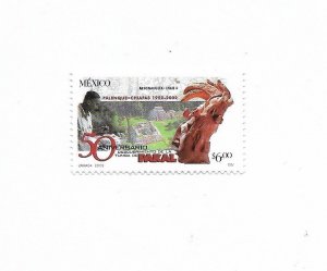 MEXICO 2002 TUMBA OF PAKAL PALENQUE- CHIAPAS ARCHEOLOGICAL SITE  1 VALUE MNH