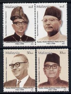 MALAYSIA - 2003 - Tungku Abdul Rahman - Perf 4v Set - Mint Never Hinged