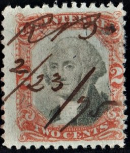 R135 2¢ Third Issue Documentary Stamp (1871) Used