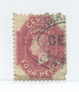 Ceylon 1861 4d used