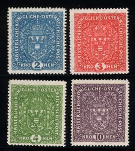 Austria 1918  Scott #172-5 MNH