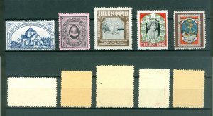 Denmark. 1909-1913. Christmas Seal. Set. Slesvig.  Iron Foundation MNH.MNG