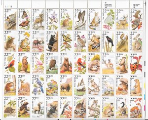 2286-2335 MNH, North American Wildlife, Full Sheet,  Free Insured Shipping,