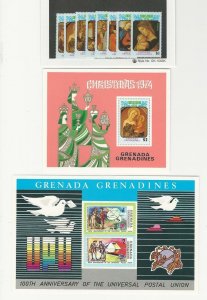 Grenada Grenadines, Postage Stamp, #28, 32-40 Set & Sheet Mint NH, 1974