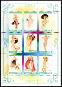 Malawi 2022 Erotic Art Nudes PIN - UP ( X ) Sheet MNH