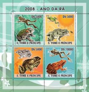 SAO TOME E PRINCIPE 2008 SHEET YEAR OF THE FROG st8113a