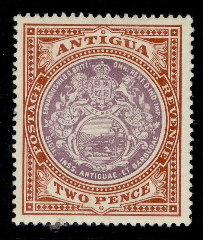 ANTIGUA GV SG45, 2d dull purple and brown, M MINT.