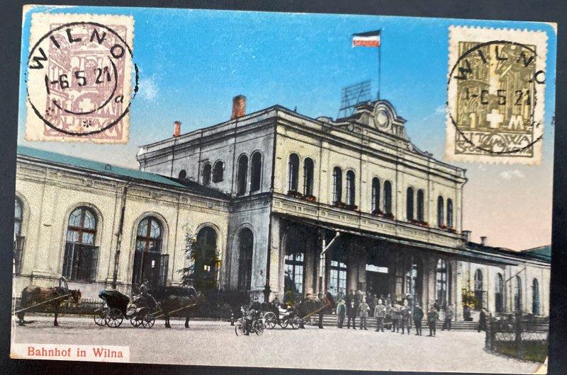 1921 Vilnius Lithuania Picture Postcard cover City Hall 