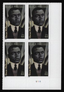 #4464 44c Oscar Micheaux, Plate Block [V1111 LR] Mint **ANY 5=FREE SHIPPING**