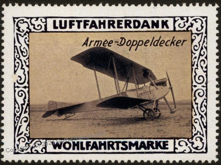 Germany Biplane Army Doppeldecker WWI Air Force Luftfahrerdank Flight MN G102807