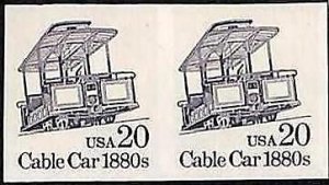 94797b - USA - STAMPS - SC # 2263a   IMPERF PAIR - MNH  Cable Car TRANSPORT