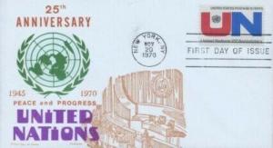 1419 6c UN 25th ANNIVERSARY - Overseas Mailer