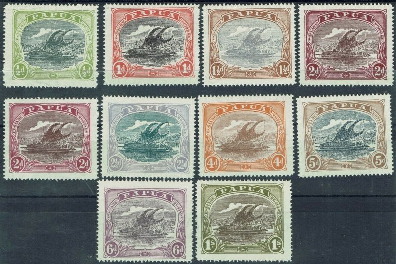 PAPUA 1916 LAKATOI RANGE TO 1/- 